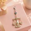 Zodiac Sign Keychain 12 with Keepsake Card, Star Pendant, Backpack Handbag Purse Charm, Inspirational Gift for Men Women Charm