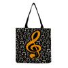 Sac Cabas Vintage en Lin pour Femme - Grande Capacité Sac à Bandoulière Imprimé Piano pour Usage Quotidien & Courses KTB