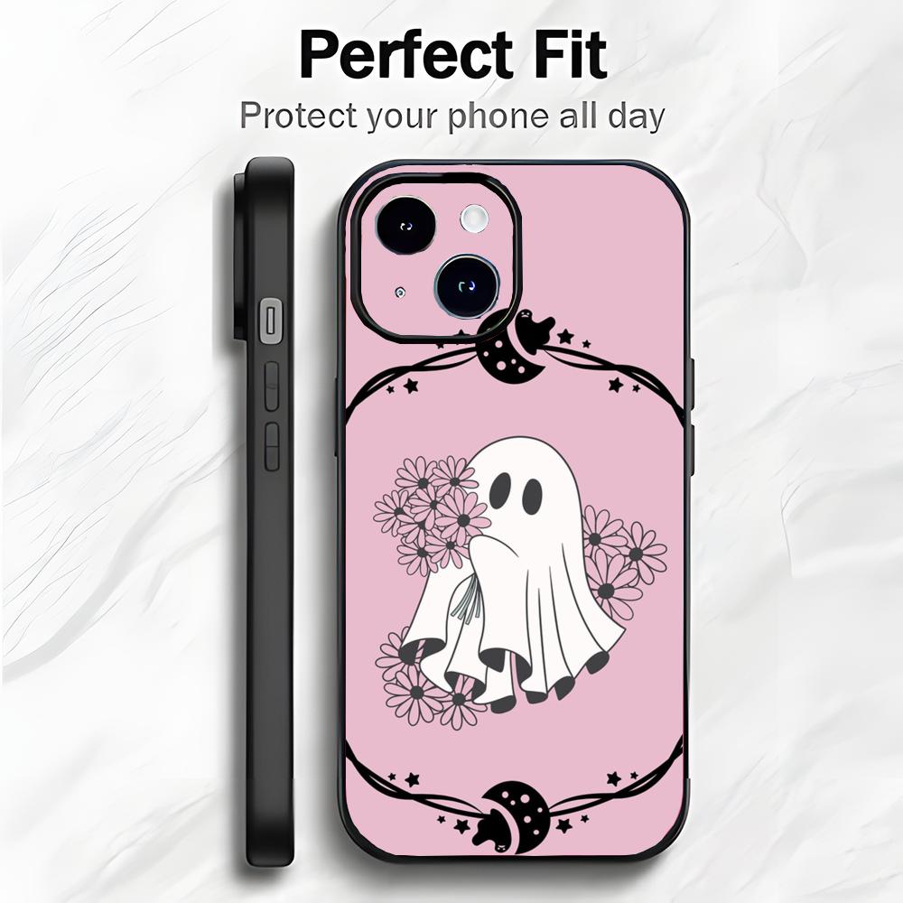 

Spooky Adorable Dark Cute Ghost Phone Case Phone Case Soft Packaging Lightweight For iPhone17 16 15 14 13ProMax iphone17air