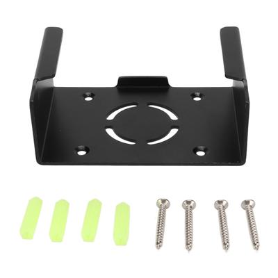 Set-Top-Box-Halterung Aluminiumlegierung Rostfrei Schraubbefestigung Wandhalterung für IOS TV Schwarz