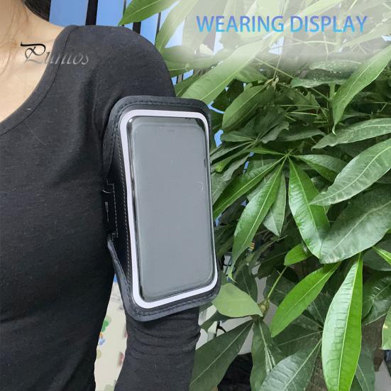 Running Sports Phone Armband Bag with Pocket for Earbuds Car Keys Reflective Arm Strap Sweat-proof Mobile Phone Holder Arm Bag Outdoor Jogging