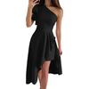 Shoulder Pleated Wedding Bridesmaids Medium Long Ball Banquet Small Evening Dress Jumpsuit