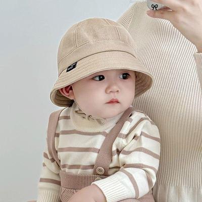 Autumn Sun Protection Japanese Style Pure Cotton Baby Bucket Hat for Toddlers - Trendy Korean Version for Boys & Girls