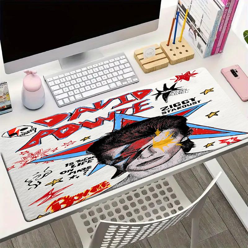 David Bowie Theme Mouse Pad, Non Slip Rubber Base, Multifunctional Office & Home Decor, Perfect for Workspace Personalization.