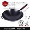 Lijia Deep Nitrided Iron Wok