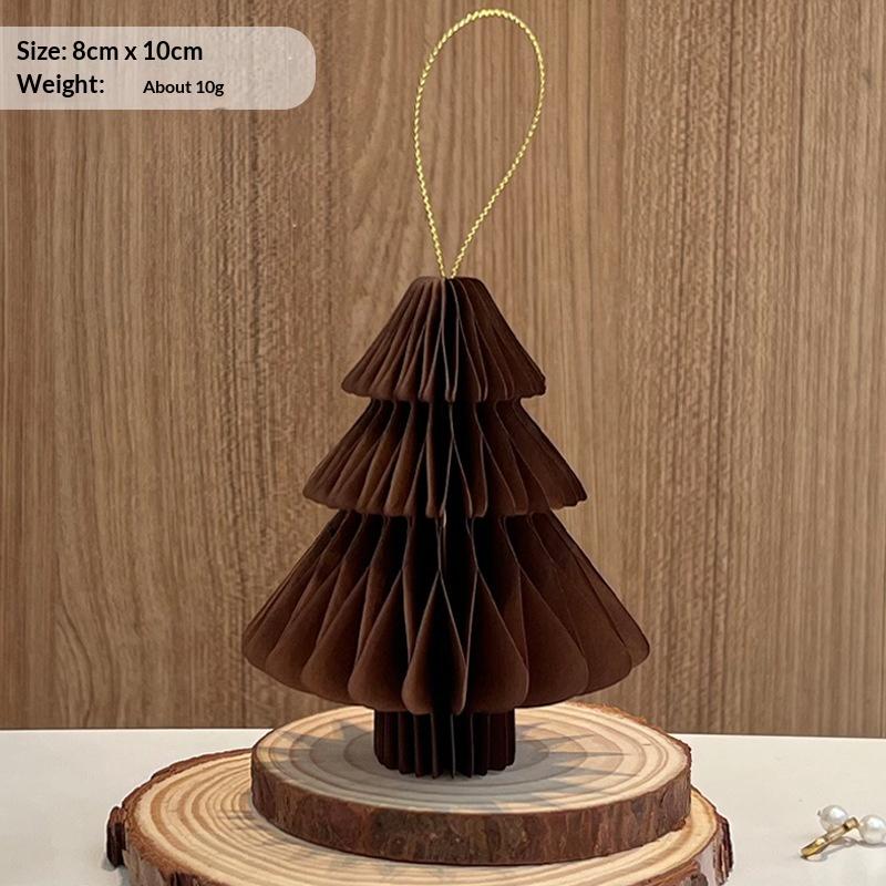 Large Xmas Tree Decoration; 3D Folding Paper Honeycomb Ball for Desktop & Hanging Christmas Ornament Navidad Decoraciones.