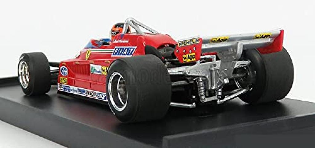 Brumm 1/43 Ferrari 126CK with Gilles Villeneuve Figure, 1981 Monaco Grand Prix Winner BRUMM FERRARI GILLES VILLENEUVE