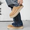 Zapatos de Plataforma Medios para Hombre Mocasines Semi-Drag Zapatos de Casa Abiertos por Detrás Chanclas Masculinas Planos sin Talón para Deslizar