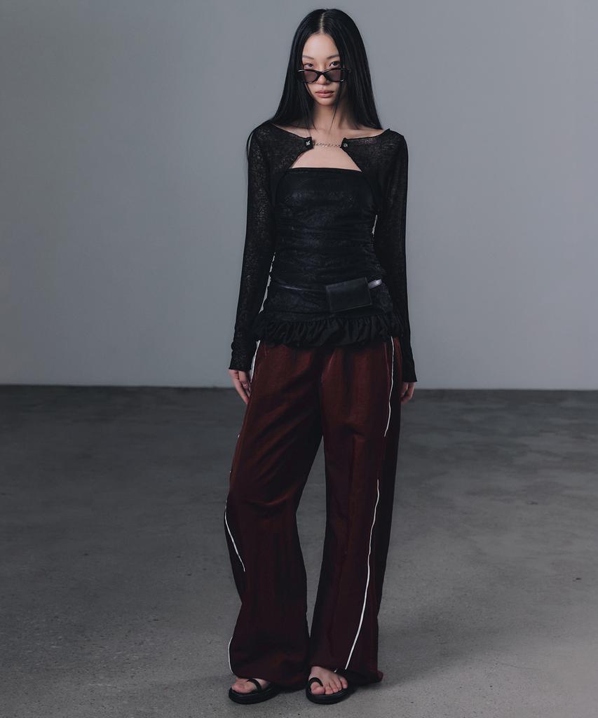 Geulouhaideu Cadit Line Elastic Waist Long Pants