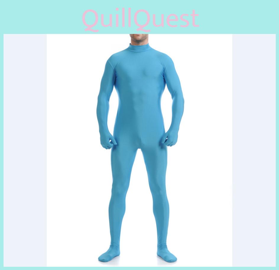 Luxurious Lycra Spandex Party Costume Bodysuit Catsuit Unitard No Hood Hands