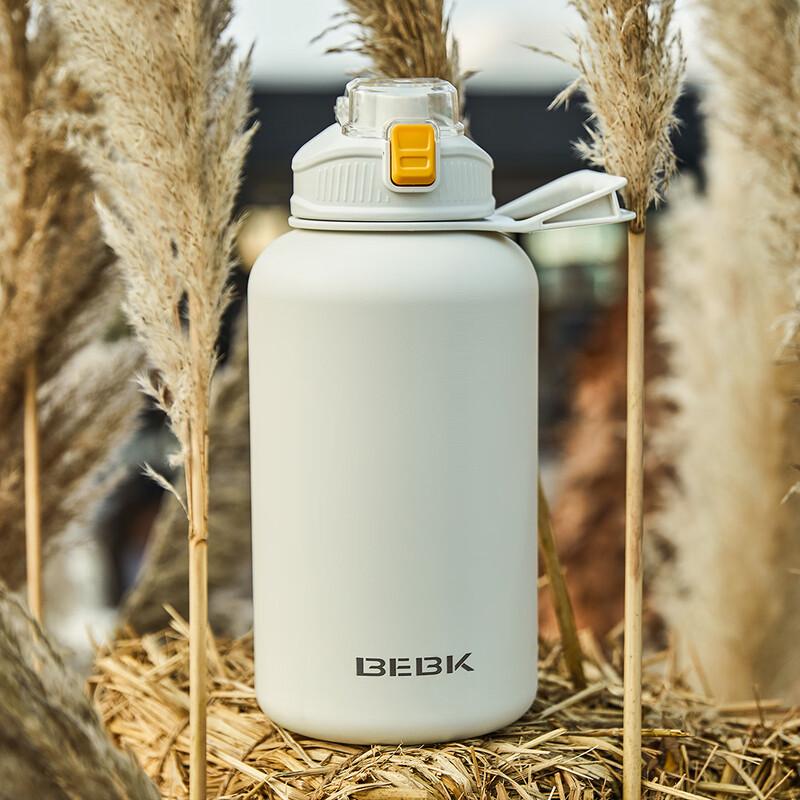 BEBK Stainless Steel Dual-Drink Insulated Bottle with Large Handle