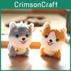 Adorable Husky Plush Keychain Cute Soft Stuffed Dog Doll Bag Charm