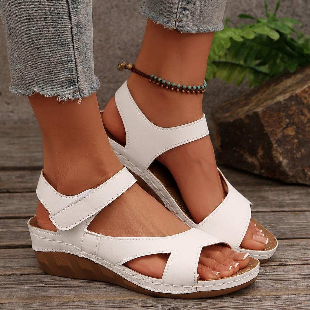 Fashion Summer Woman Sandals Shoes Soft Shoes Woman Plus Size Sandals Woman Wedge Walking Shoes Elegant Footwear Female Women Sandal