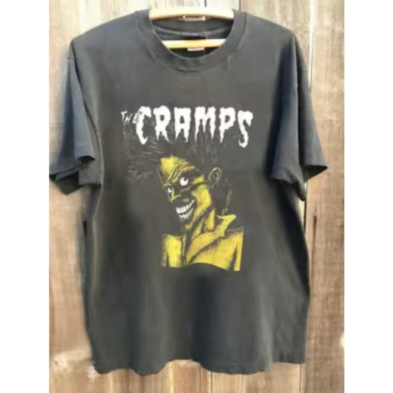 The Cramps Vintage Punk Rock Band Graphic T shirt Charcoal