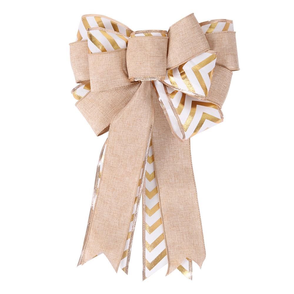 Holiday Exquisite Store Window Decoration Double Layer Bow For Cheer Christmas