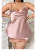 Plus Size Women's Imitation Silk Camisole and Shorts Pajama Set
