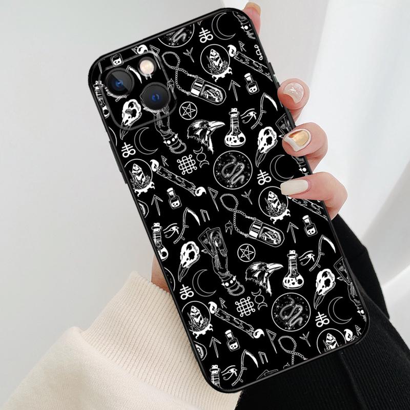Raven Skull Phone Case For iPhone 17 Pro Max 16 15 11 13 12 14 Pro Max mini 15 16 Plus 16e 17 Air Cover