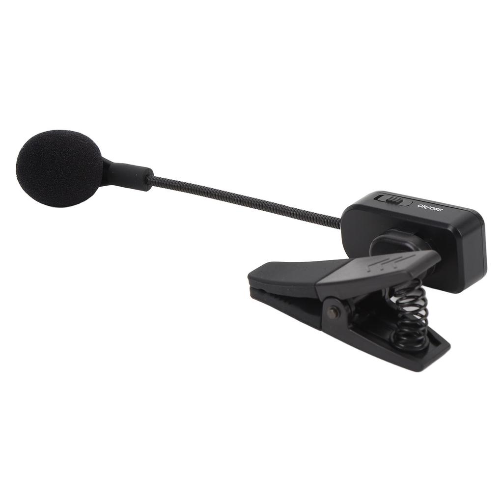 Wireless Saxophone Microphone System Clip On Instrument Microphone 131ft Range Plug and Play Brass Mic for Band