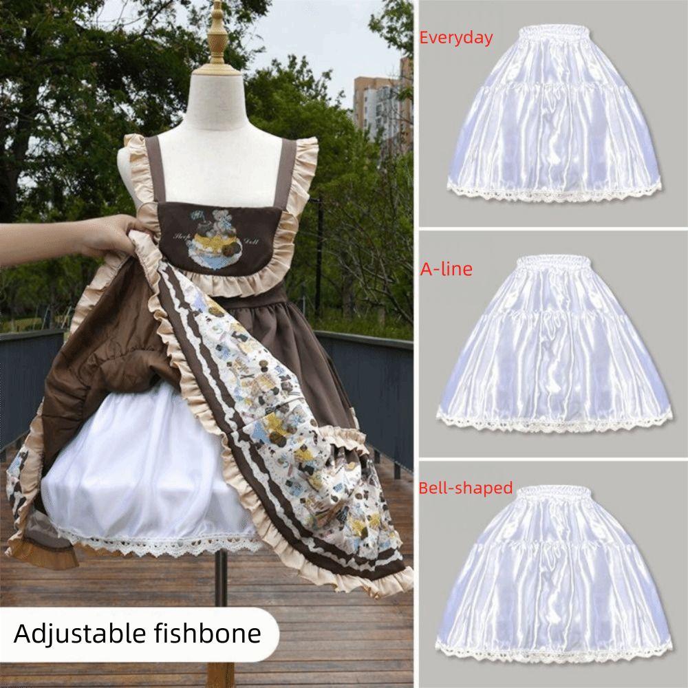 Violence Support Lolita Petticoat Adjustable Fish Bone Tutu Skirt Bridal Crinoline  Bridal Wear