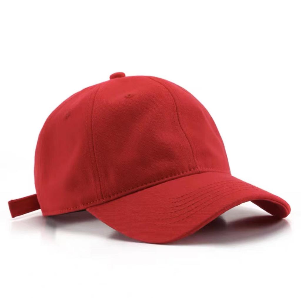 Solid color baseball cap cotton ins men's and women's black soft cap tide