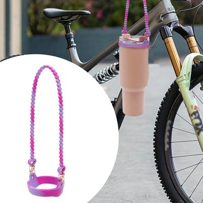 Silicone Water Bottle Sling Carrier Holder Soft Anti-slip Water Bottle Handle with Strap Water Bottle Lanyard for Cup