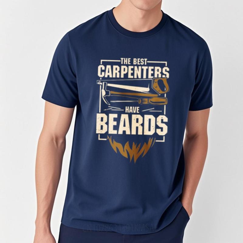 Unisex Brand Tshirt Street Wear Unisex Oneck Tshirt Plus Size The Best Carpenters Have Beards Stylish Unisex Tshirt Summer Fashions