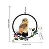 Solar LED Owl Hanging Waterproof Outdoor Garden Resin Pendant Light Waterproof Yards Patios Decoration Lighting