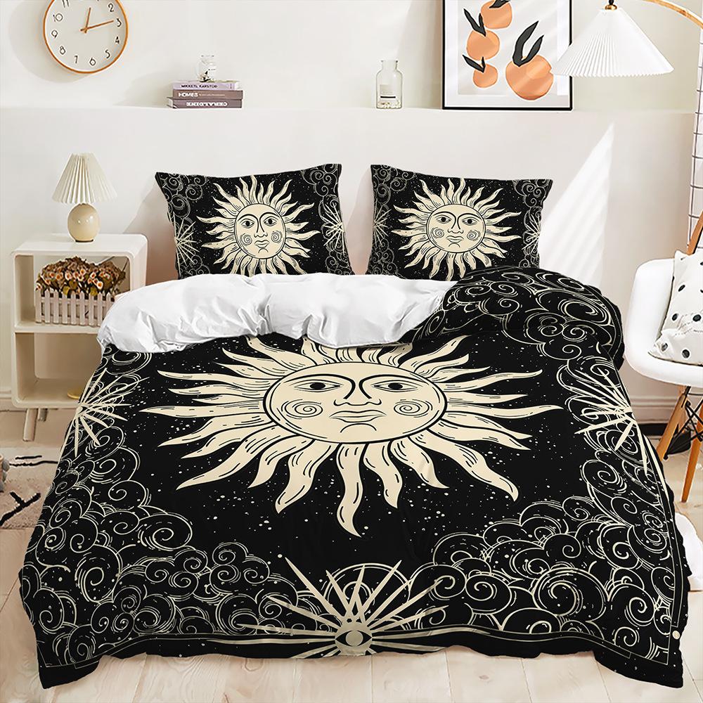 

Bohemian Style Three-Piece Sun And Moon Pattern Duvet Set Suit For Boys And Girls 135 * 200 (two-piece set)