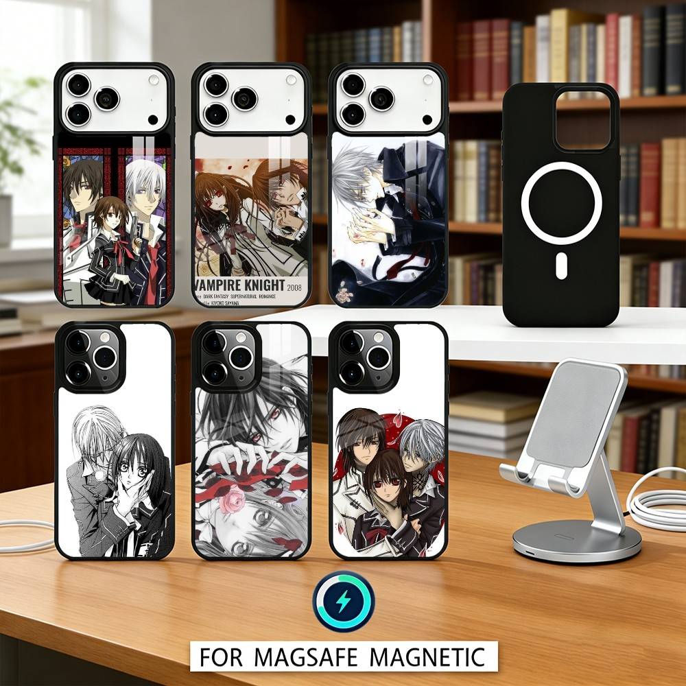 Anime M-Manga Vampire Knight Phone Case For iPhone17,16,15,14,13,12,Pro,Max,Magnetic For Magsafe Wireless Charging