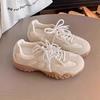 Korean 2025 spring silver new pearl sports casual shoes platform-soled Dexun Forrest Gump shoes comfortable soft sole versatile