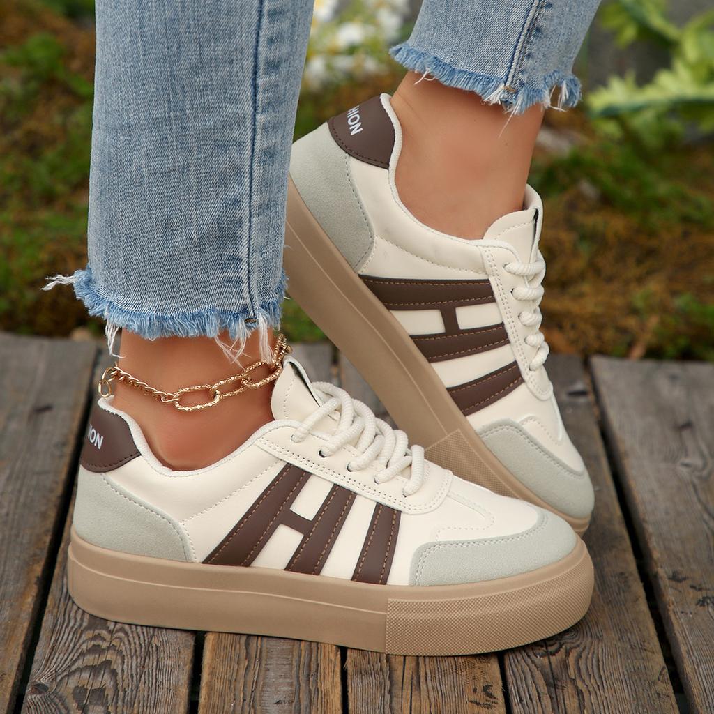 New Women Platform Sneakers Casual Anti-slip Designer Shoes Women Comfortable Lace Up Outdoor Sneakers  De Mujer