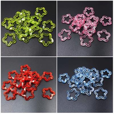 10τμχ 30mm Star Loose Beads Charms Creative Fashion DIY Jewelry Accessories Υλικό Ακρυλικό για Σκουλαρίκι βραχιόλι Κατασκευή Διαφανές Χειροποίητο