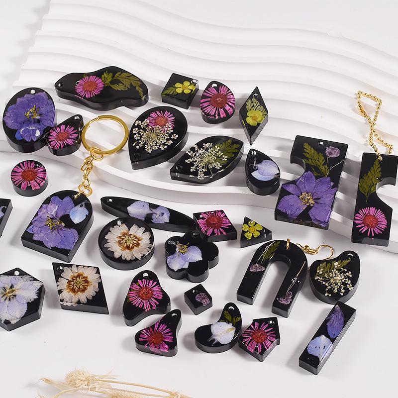 Poppy DIY Silicone Molds for Crystal Epoxy Resin Earrings and Heart, Triangle, Oval Pendants