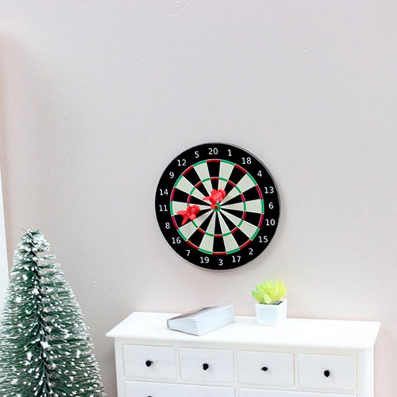 2Sada Domeček pro panenky Miniaturní Magnetické 2 Šipky Sportovní Hračky Sada Mini Šipky Sportovní Sada Model Domov Venkovní Scéna Doplňky