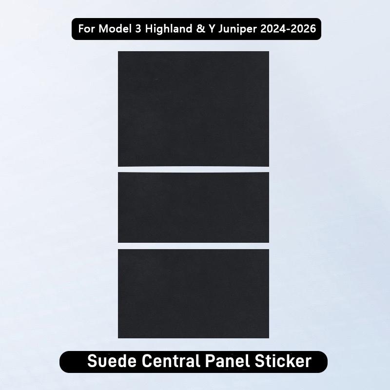 Suede Center Console Protector Cover for Tesla Model 3 Y 2025-2026 Model Y Juniper 3 Highland Central Panel Anti-Scratch Sticker