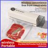 1Pc Rechargeable Vacuum Packaging Machine, Household Small Fully Automatic Dual-Pump Double-Sealing Freshness Preservation Vacuum Sealing Machine