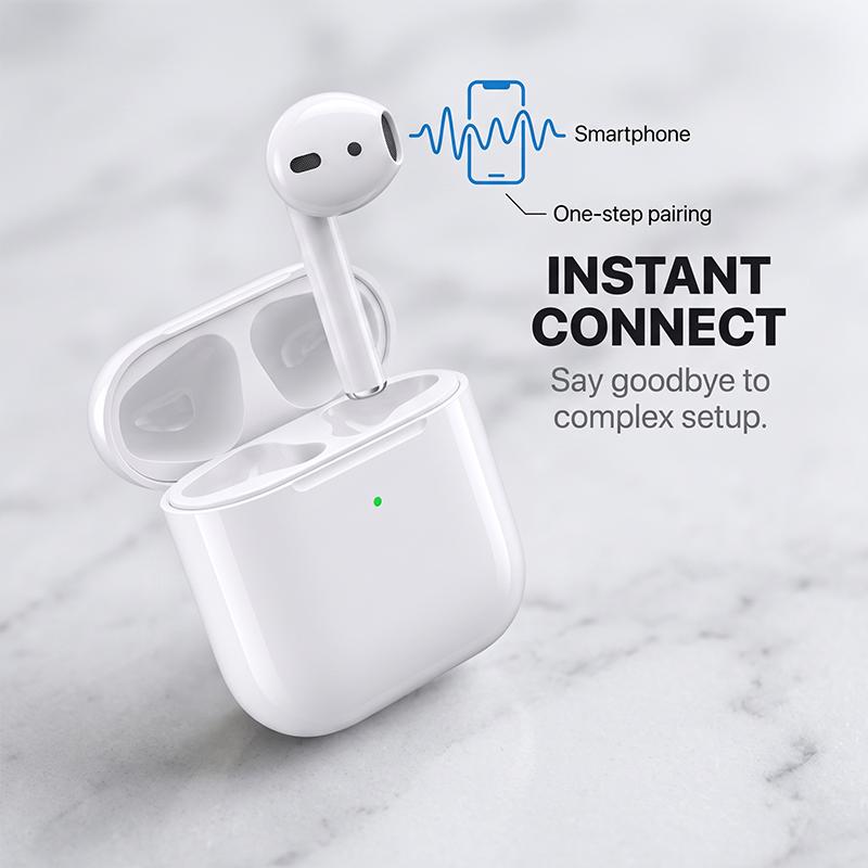 Zweite Generation 2. TWS True Wireless Bluetooth-Kopfhörer Bluetooth 5.3 Geringe Latenz Semi-In-Ear-Kopfhörer Lange Akkulaufzeit Sofortige Kopplung Ohrhörer