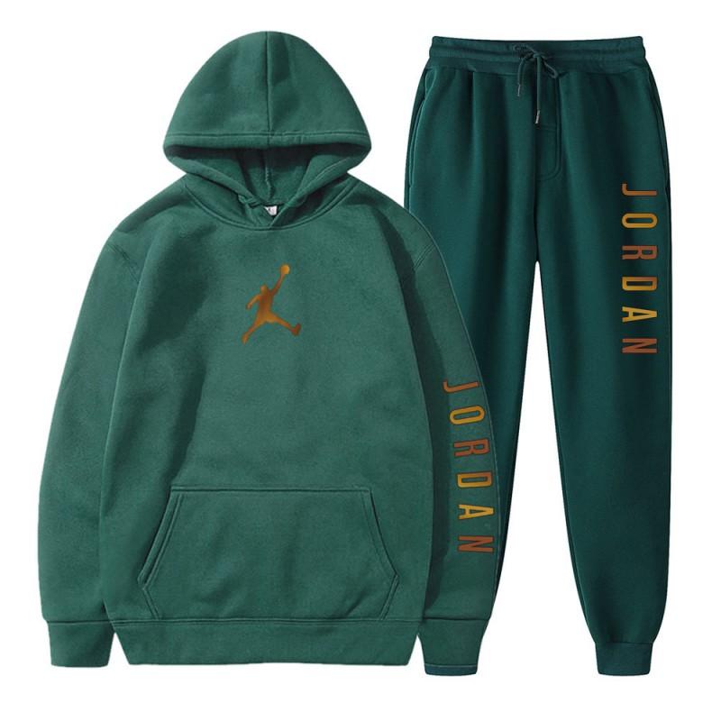 Mens Sportswear Set Hooded Fleece Sweatshirt Pants Casual Outfit Fall