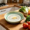 Piatto Grattugia in Ceramica con Smalto Graduale, Schiacciaglio Multi-Funzione per Aglio e Ciotola per Frutta per Cucina, Piatto da Cucina Antiruggine per Purea e Pasta, Decorazione per la Casa