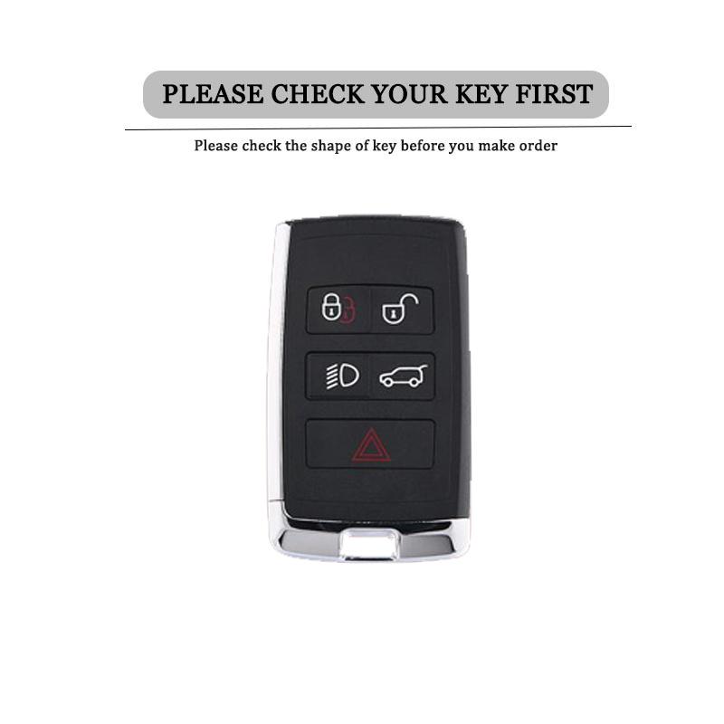 Alloy Car Key Case Cover for Land Rover Range Rover Discoverry 5 Sport Evoque 2018 2019 2020 for Jaguar XEL E-PACE Key Holder