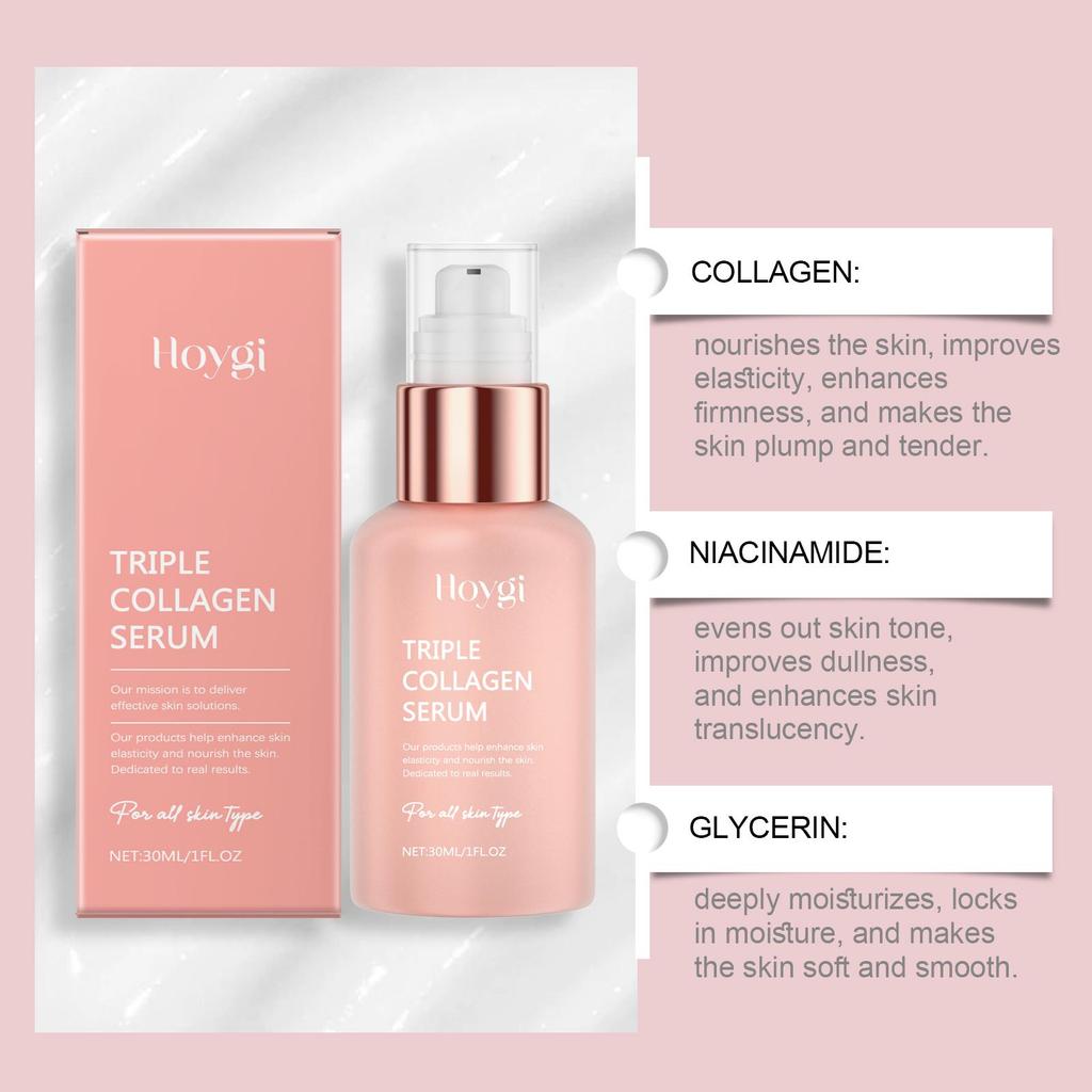 HOYGI Collagen Face Serum Increase Elasticity Lifting Firming Brightening Fade Fine Line Repair Skin Barrier Smoothing Skin Care