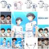 Tsubasa Misaki Atom Hutton Becker Japan Cartoon Animation Anime Football Soccer T-Shirt Jersey Print Sport Vintage Short Sleeve Uniform Cosplay Unisex