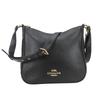 Used Shoulder Bag C1648 Leather Black Simple