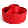 Rotating Desk Organizer Red 5 Compartments for Pens Accessories