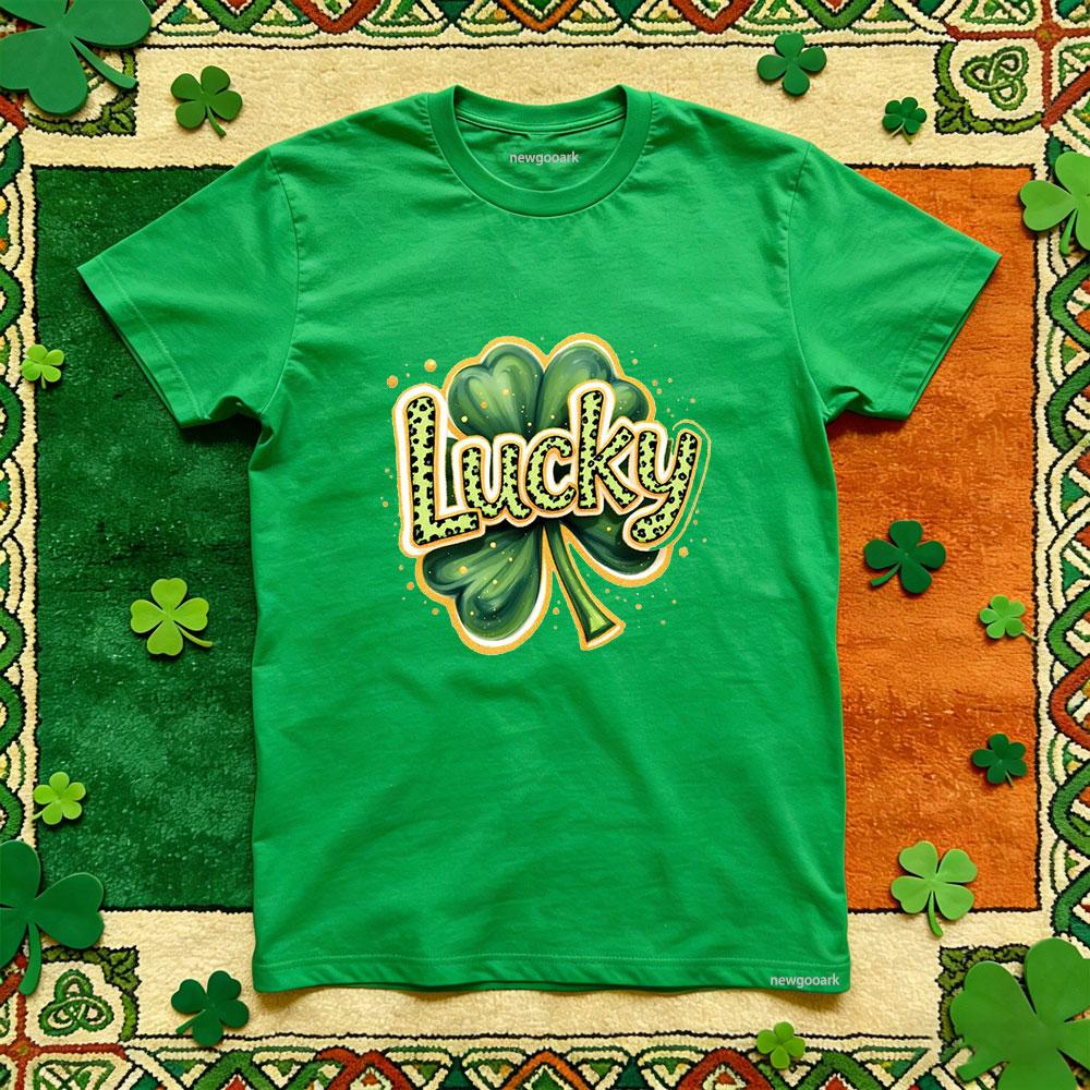 St. Patrick's Day Glücks-Irisch 317t Shirt Grün Baumwolle Lustige Festival Grafik T-Shirts Lässig Unisex Erwachsene Frau Mann Party T-Shirt