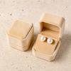 Jewelry Box, with Velvet Interior Shock-Proof Scratch-Proof Organizer, Apricot Soft Plush Jewelry Case for Rings Earrings Necklaces
