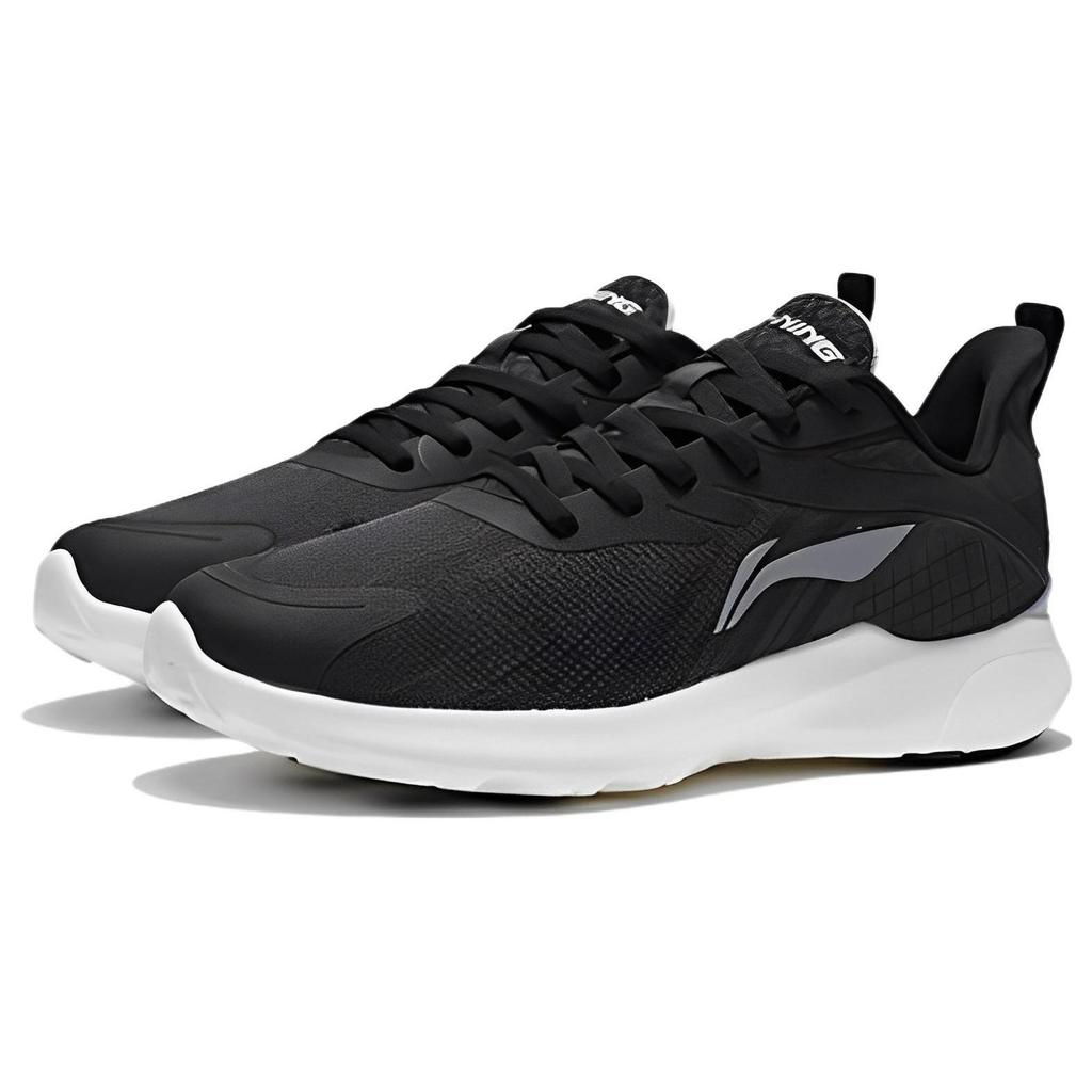 Li Ning Qingyi Cushioning Slip Resistant Abrasion Resistant Breathable Lightweight Low top Running Shoes Women's Black ARSS020-4