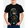 Magliette a Manica Corta con Stampa Scimmia per Bambini Ragazzo Ragazza Camicia Estiva Casual Animale Abbigliamento Bambini Maglietta Top a Manica Corta