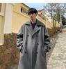 Men's British Style Wool Trench Coat - 2024 Autumn/Winter Trend, High-End Mid-Length Thick Jacket