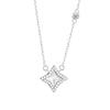 Diamantbesetzte vierzackige Sternhalskette, Nischendesign, Leichter Luxus, Vielseitig, Hochwertiges Freundinnengeschenk, Neu